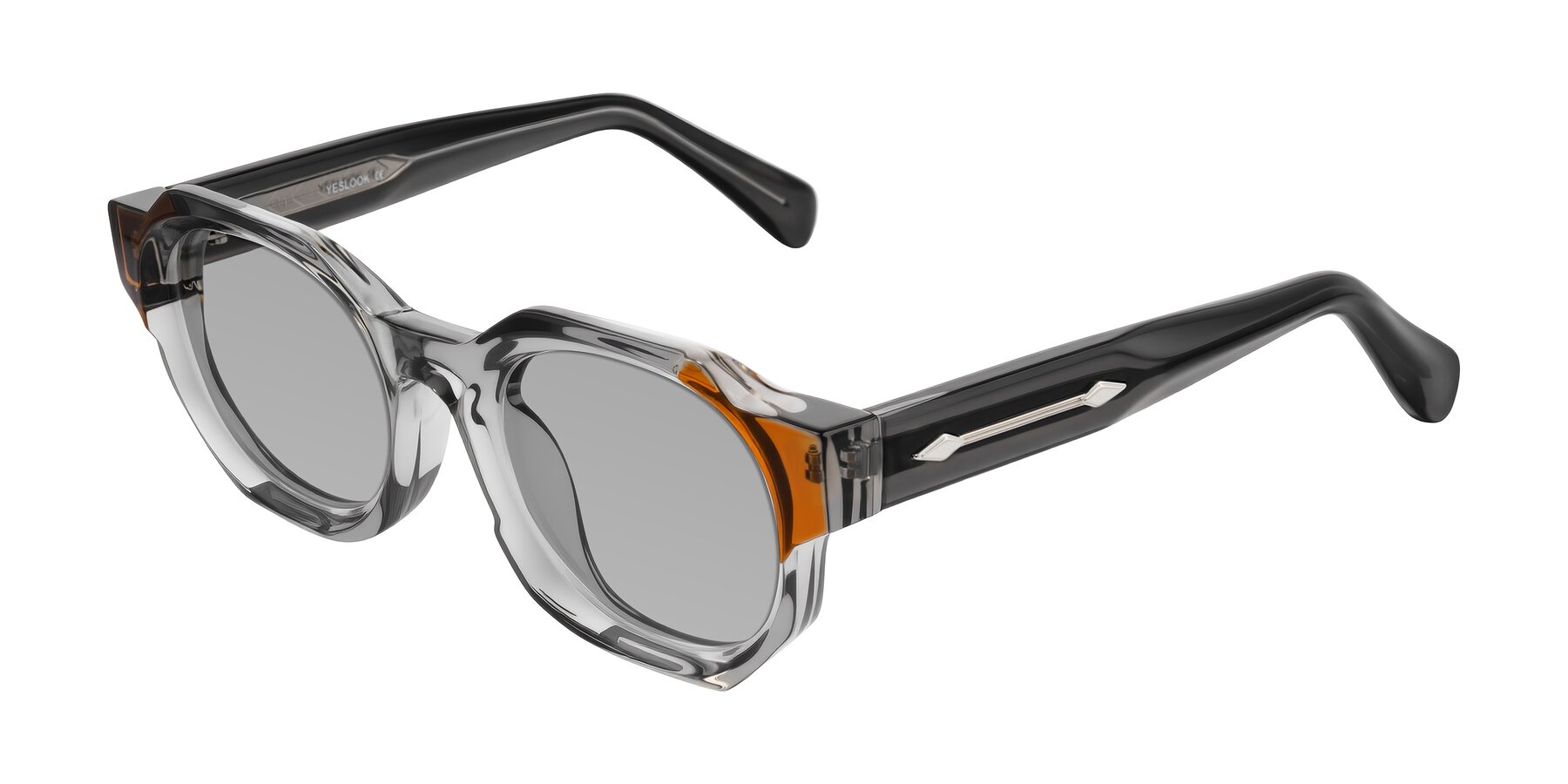 Angle of Poole in Transparent Gray with Light Gray Tinted Lenses