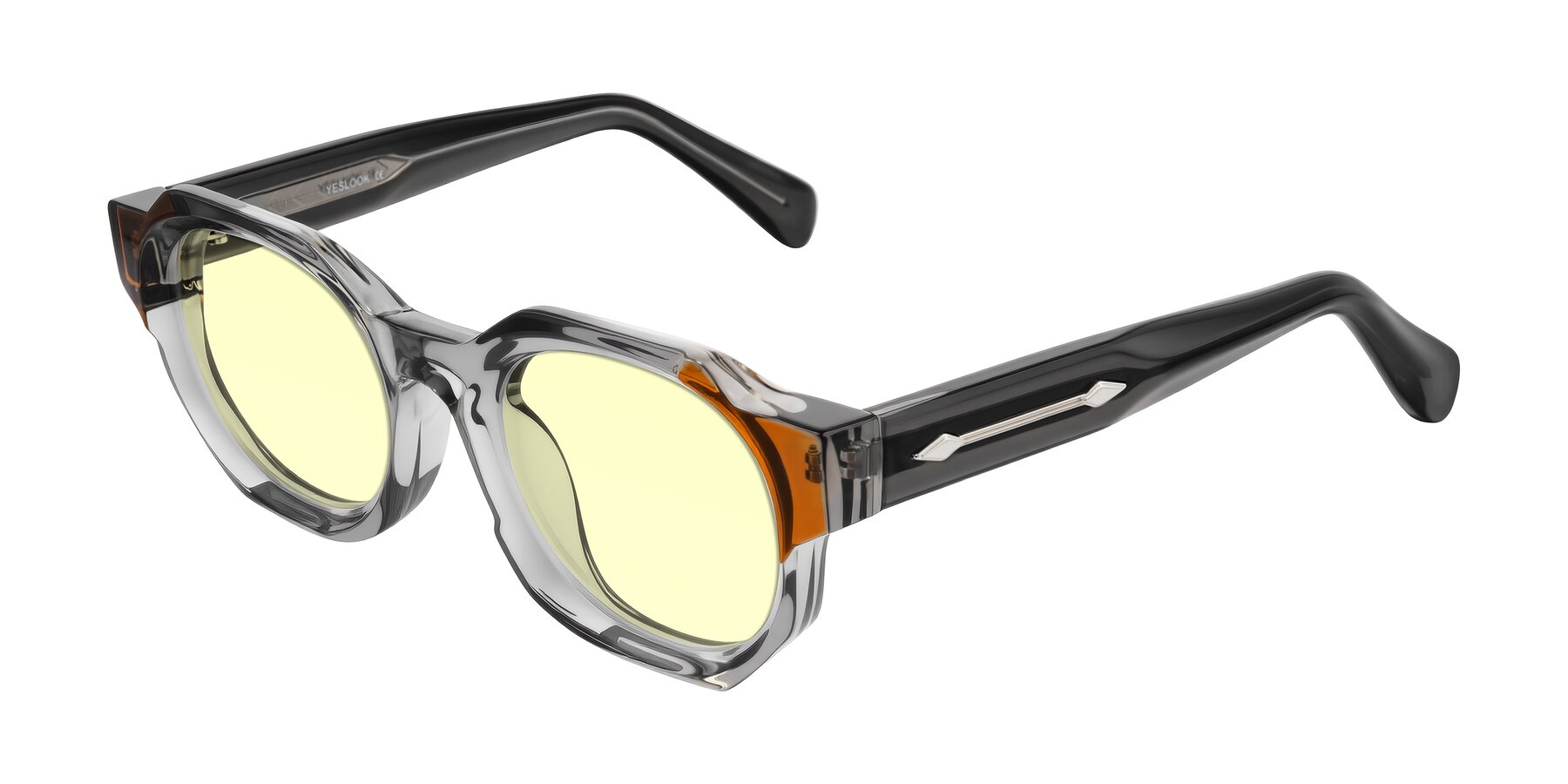 Angle of Poole in Transparent Gray with Light Yellow Tinted Lenses