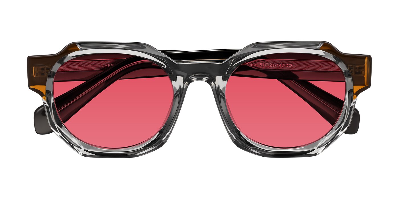 Poole - Transparent Gray Tinted Sunglasses