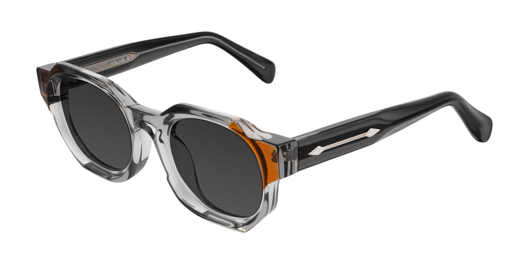 Angle of Poole in Transparent Gray with Gray Tinted Lenses