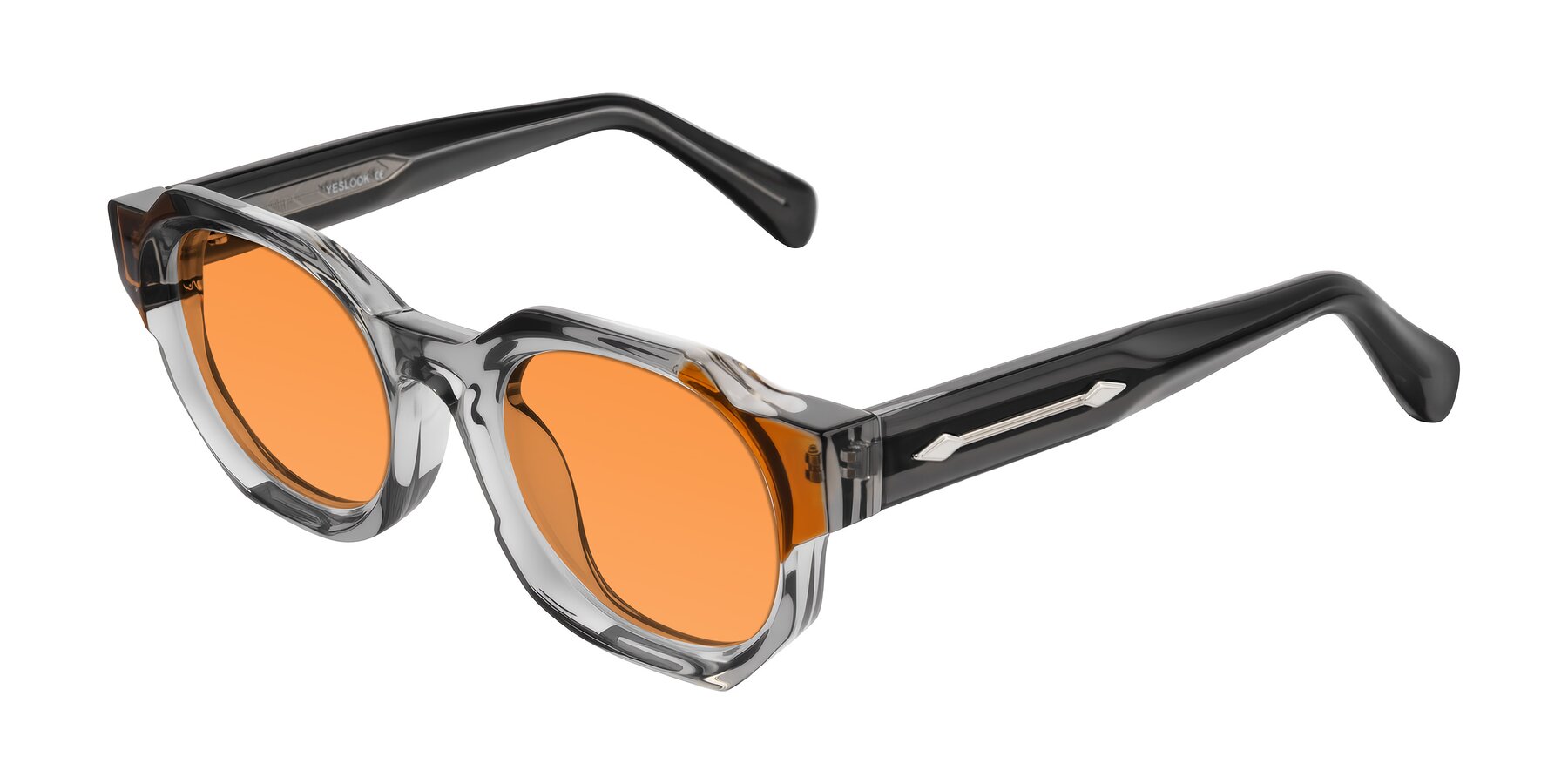 Angle of Poole in Transparent Gray with Orange Tinted Lenses