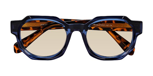 Front of Poole in Blue/Leopard-Print