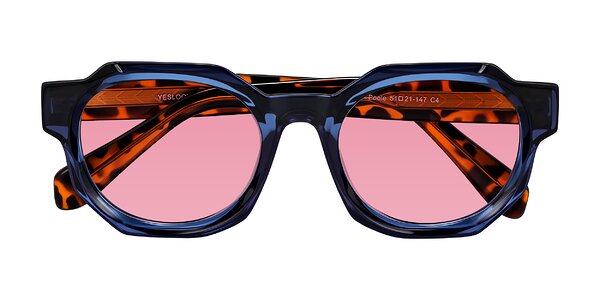 Front of Poole in Blue/Leopard-Print