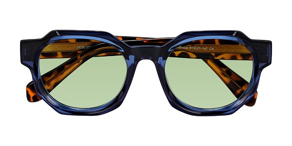 Front of Poole in Blue/Leopard-Print