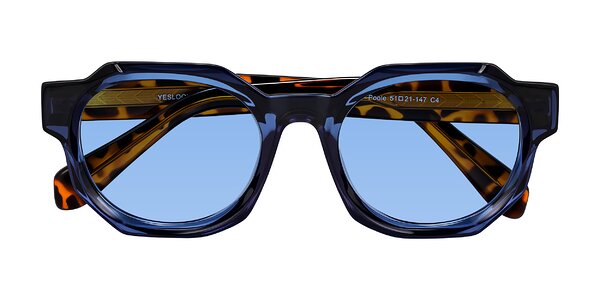 Front of Poole in Blue/Leopard-Print