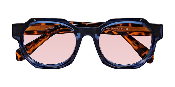 Front of Poole in Blue/Leopard-Print