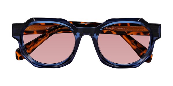 Front of Poole in Blue/Leopard-Print