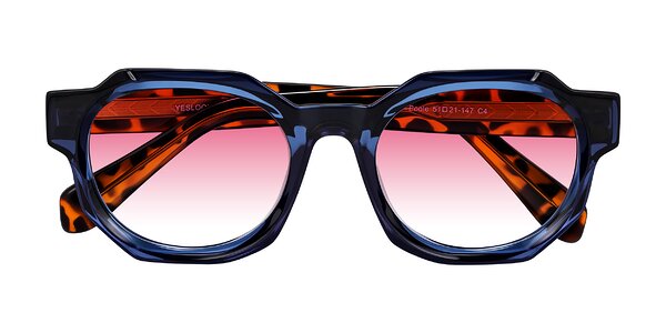 Front of Poole in Blue/Leopard-Print