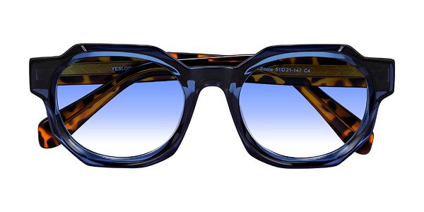 Front of Poole in Blue/Leopard-Print