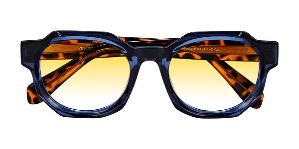 Front of Poole in Blue/Leopard-Print