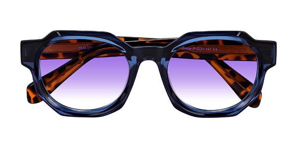 Front of Poole in Blue/Leopard-Print