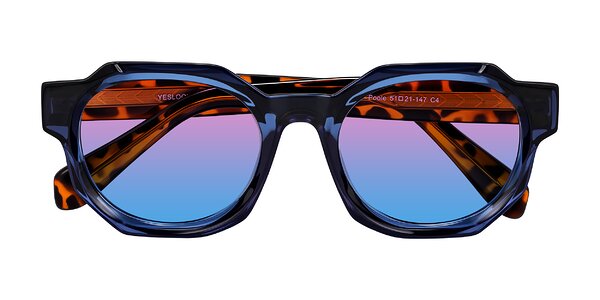 Front of Poole in Blue/Leopard-Print
