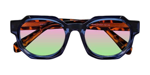 Front of Poole in Blue/Leopard-Print