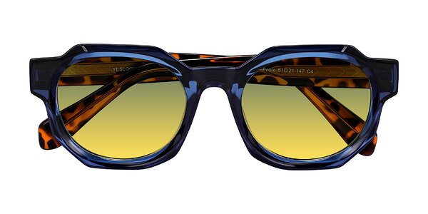 Front of Poole in Blue/Leopard-Print