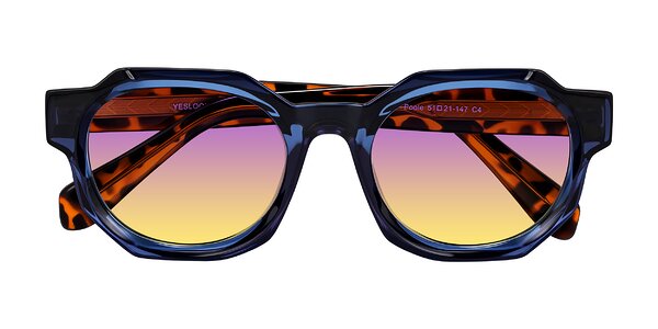Front of Poole in Blue/Leopard-Print