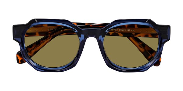 Front of Poole in Blue/Leopard-Print