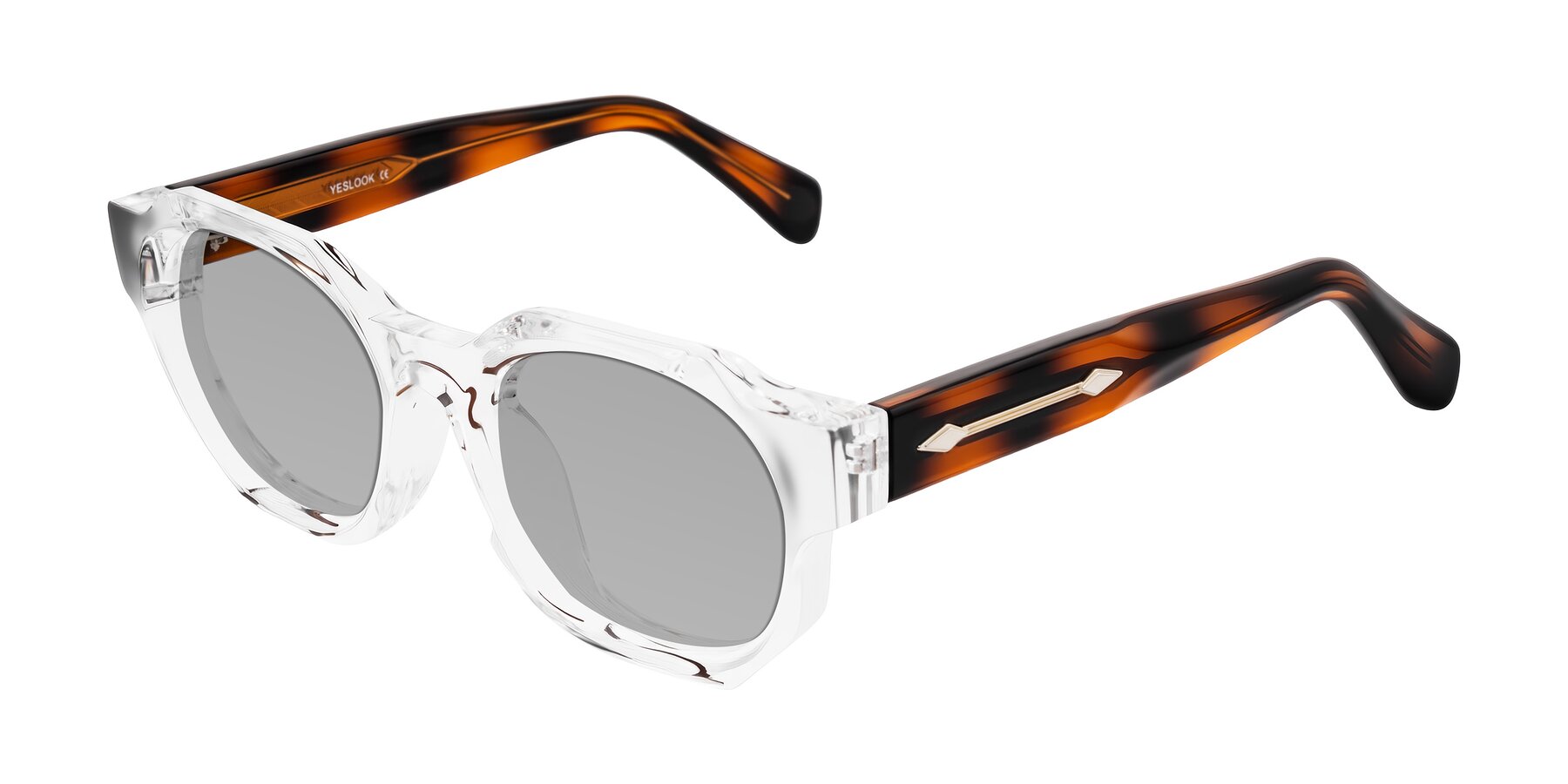 Angle of Poole in Clear/Tortoise with Light Gray Tinted Lenses