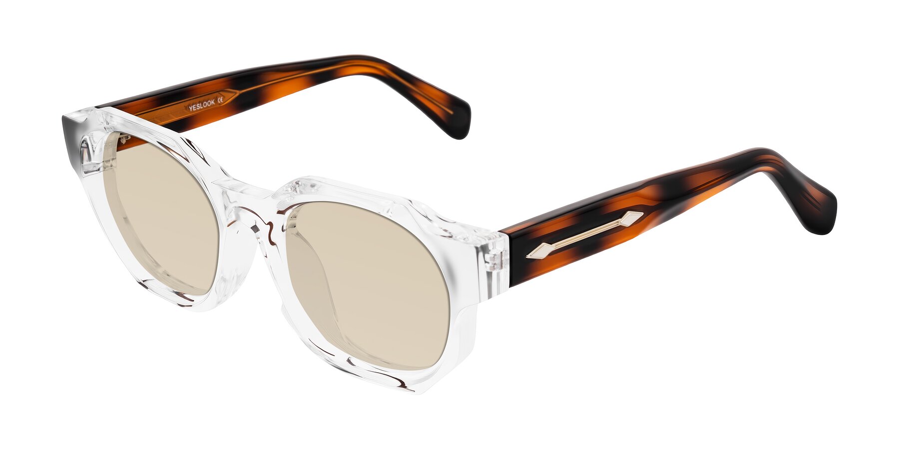 Angle of Poole in Clear/Tortoise with Light Brown Tinted Lenses