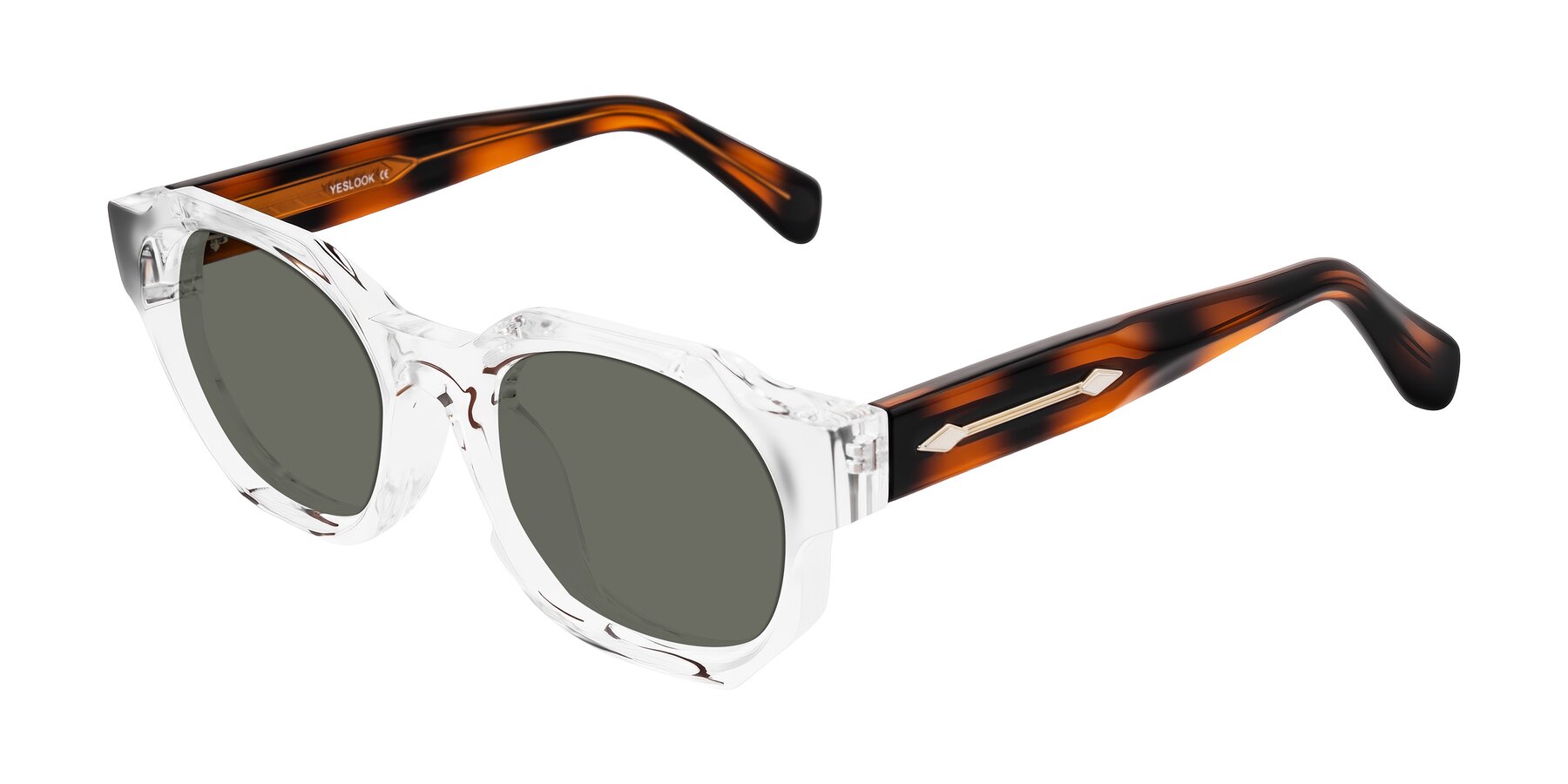 Angle of Poole in Clear/Tortoise with Gray Polarized Lenses