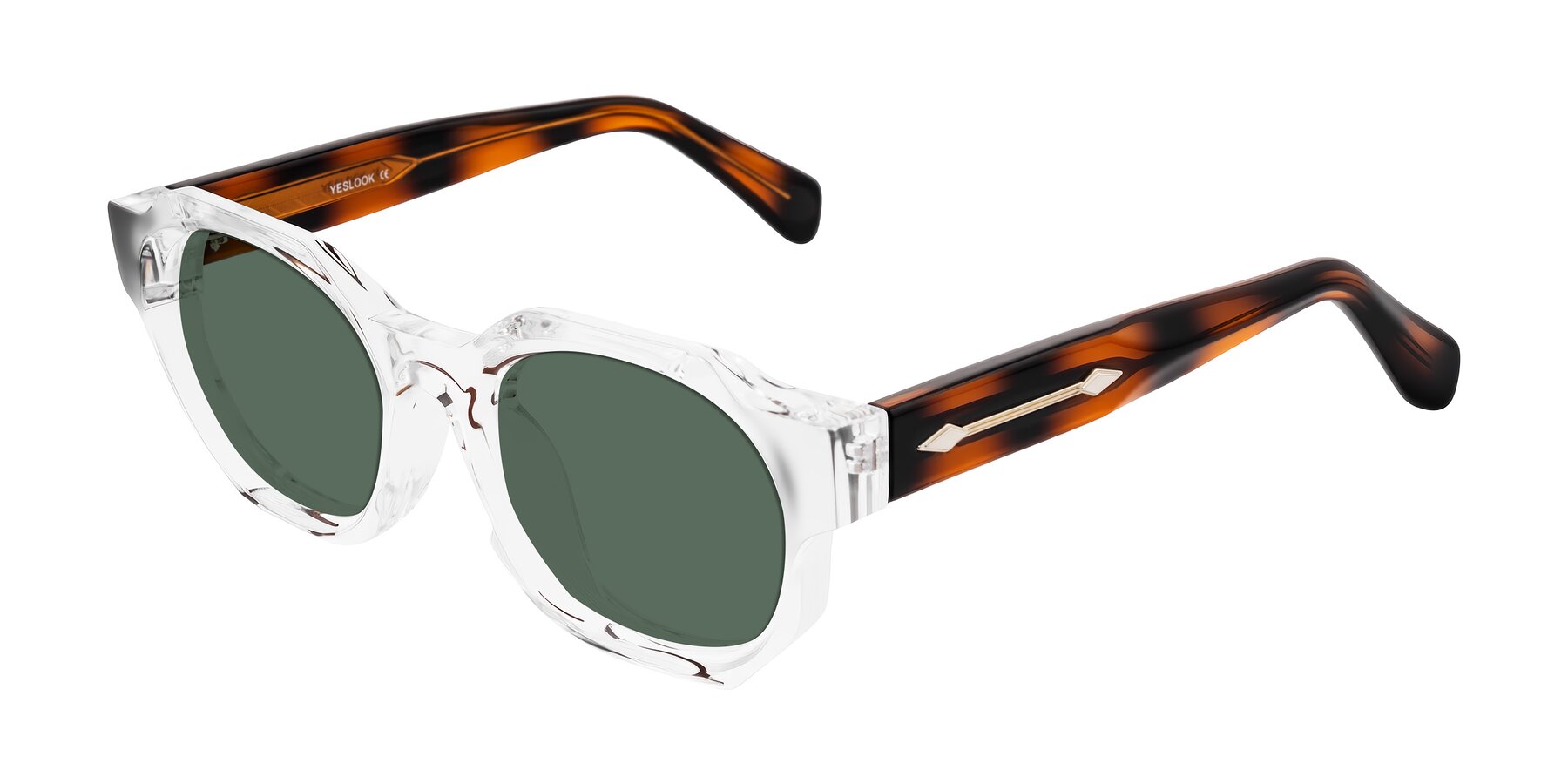Angle of Poole in Clear/Tortoise with Green Polarized Lenses