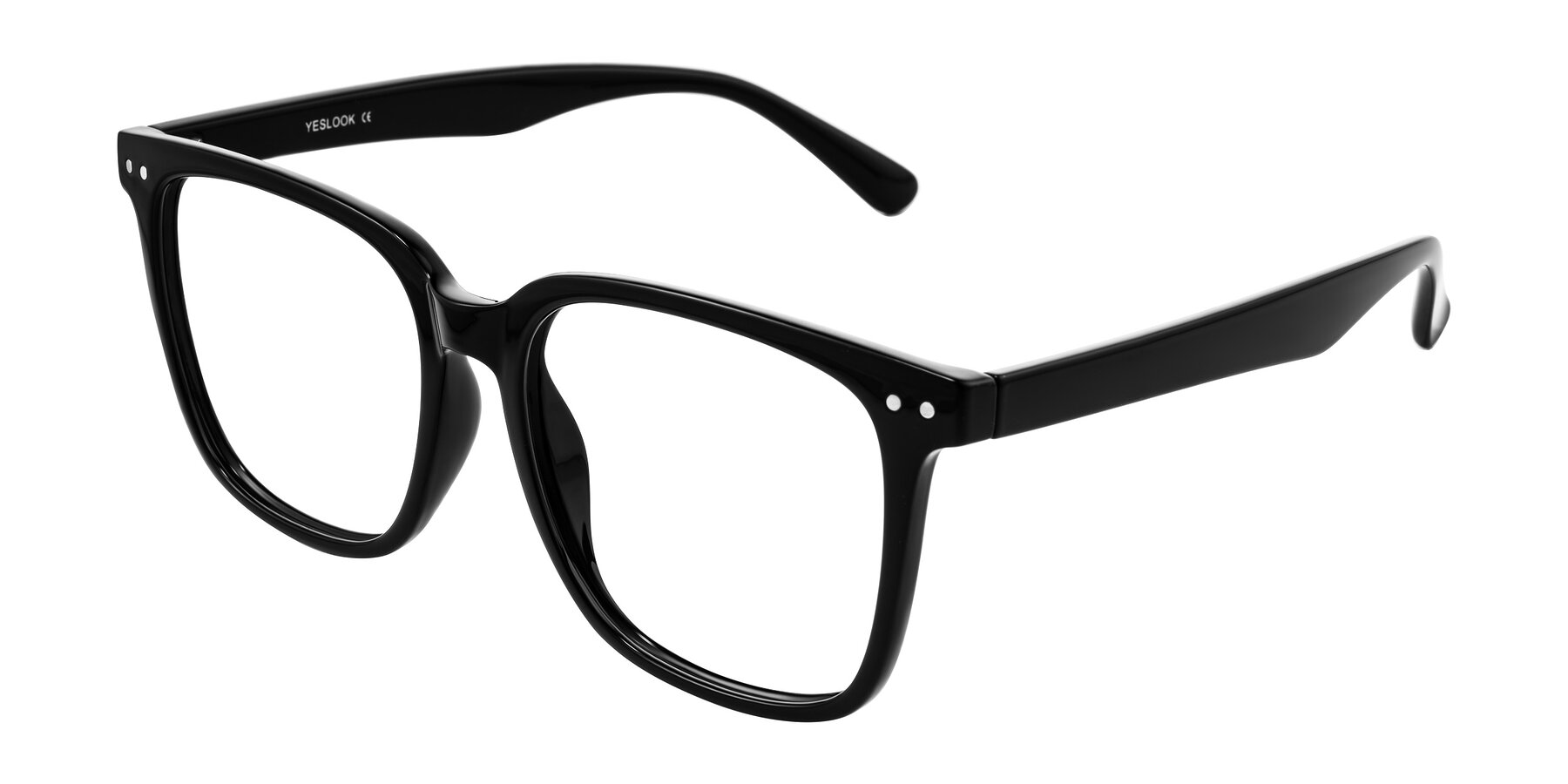 Angle of Arroyo in Black with Clear Eyeglass Lenses