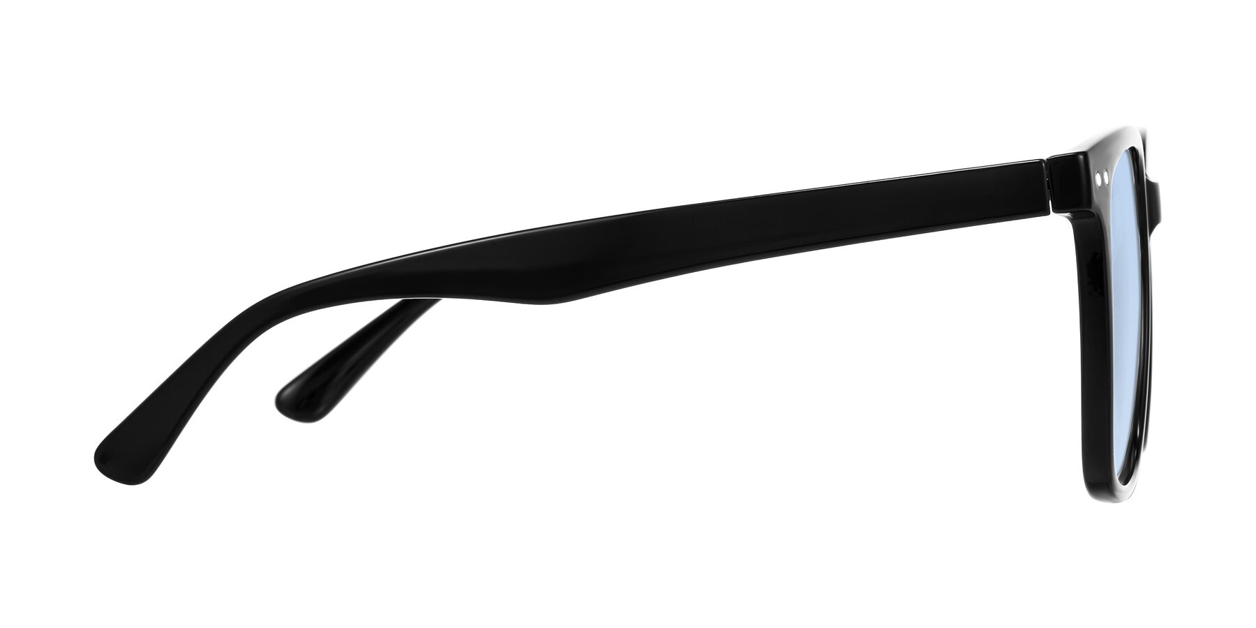 Side of Arroyo in Black with Light Blue Tinted Lenses