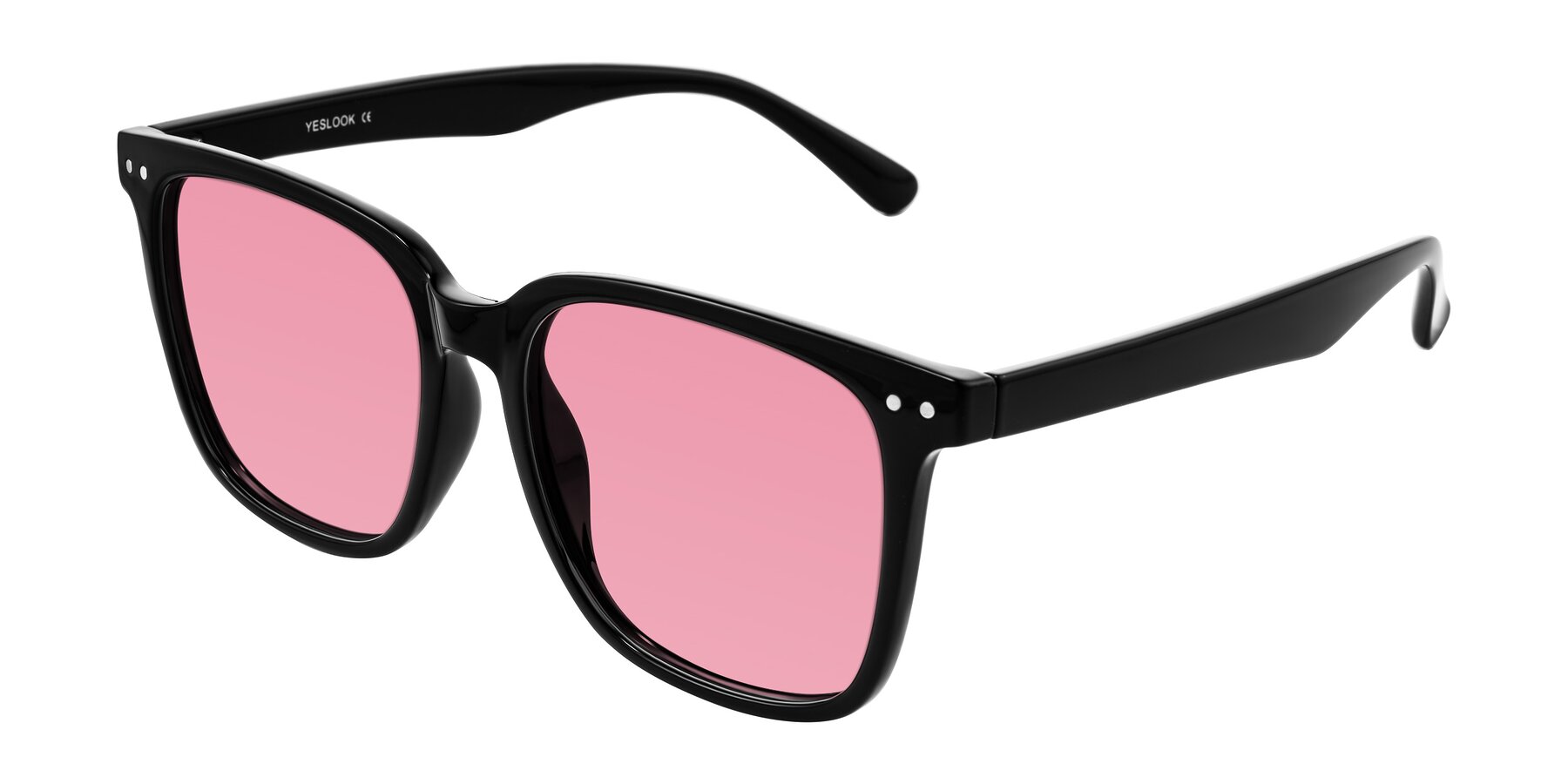 Angle of Arroyo in Black with Pink Tinted Lenses