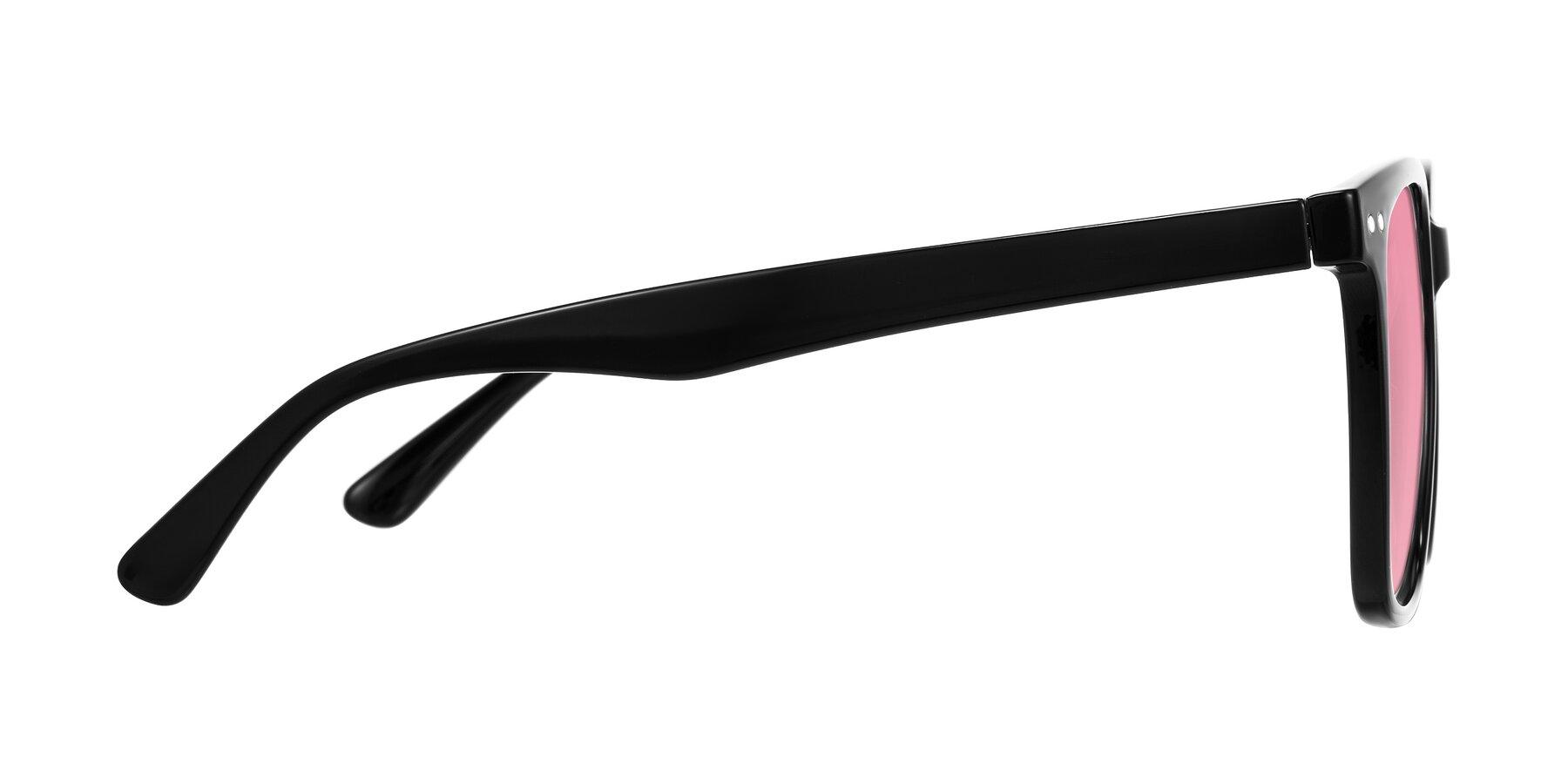 Side of Arroyo in Black with Pink Tinted Lenses