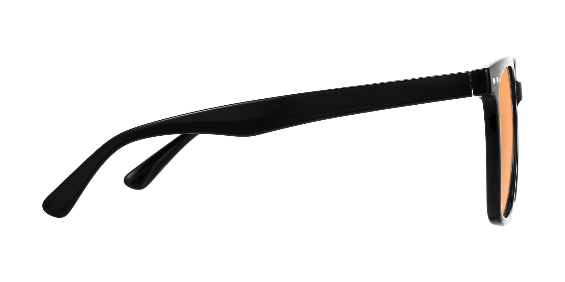 Side of Arroyo in Black with Medium Orange Tinted Lenses
