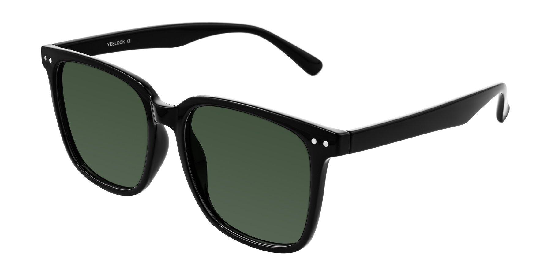 Angle of Arroyo in Black with Green Tinted Lenses