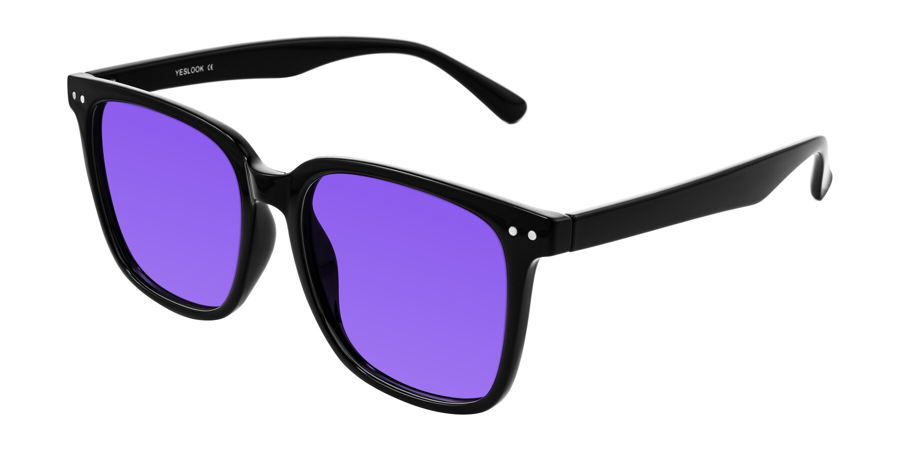 Angle of Arroyo in Black with Purple Tinted Lenses