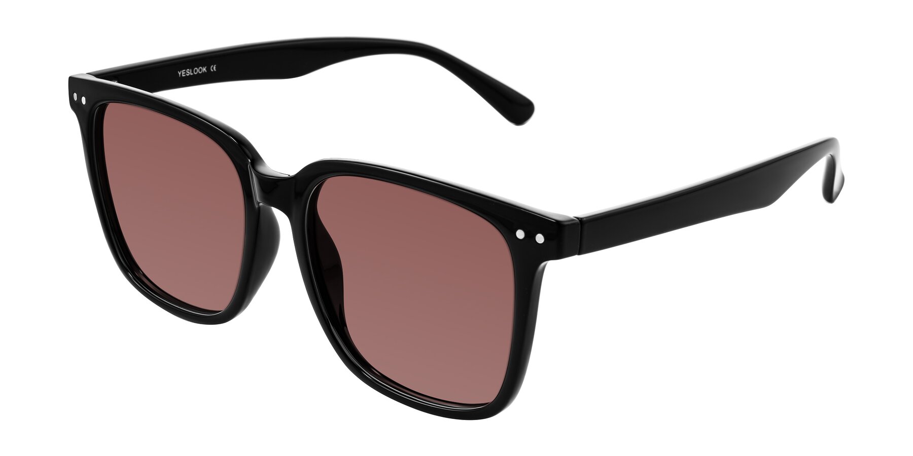 Angle of Arroyo in Black with Garnet Tinted Lenses