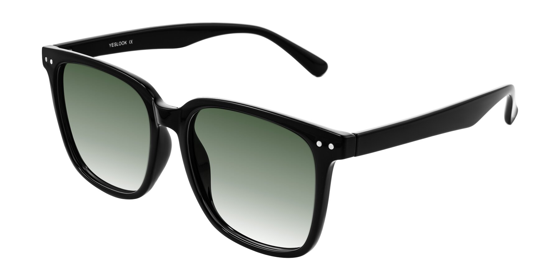 Angle of Arroyo in Black with Green Gradient Lenses