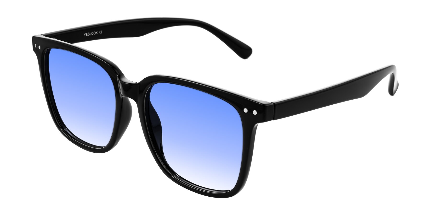 Angle of Arroyo in Black with Blue Gradient Lenses