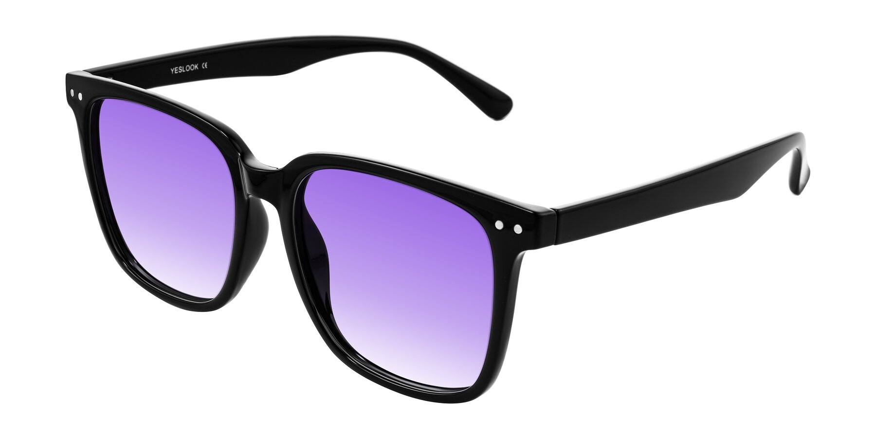 Angle of Arroyo in Black with Purple Gradient Lenses