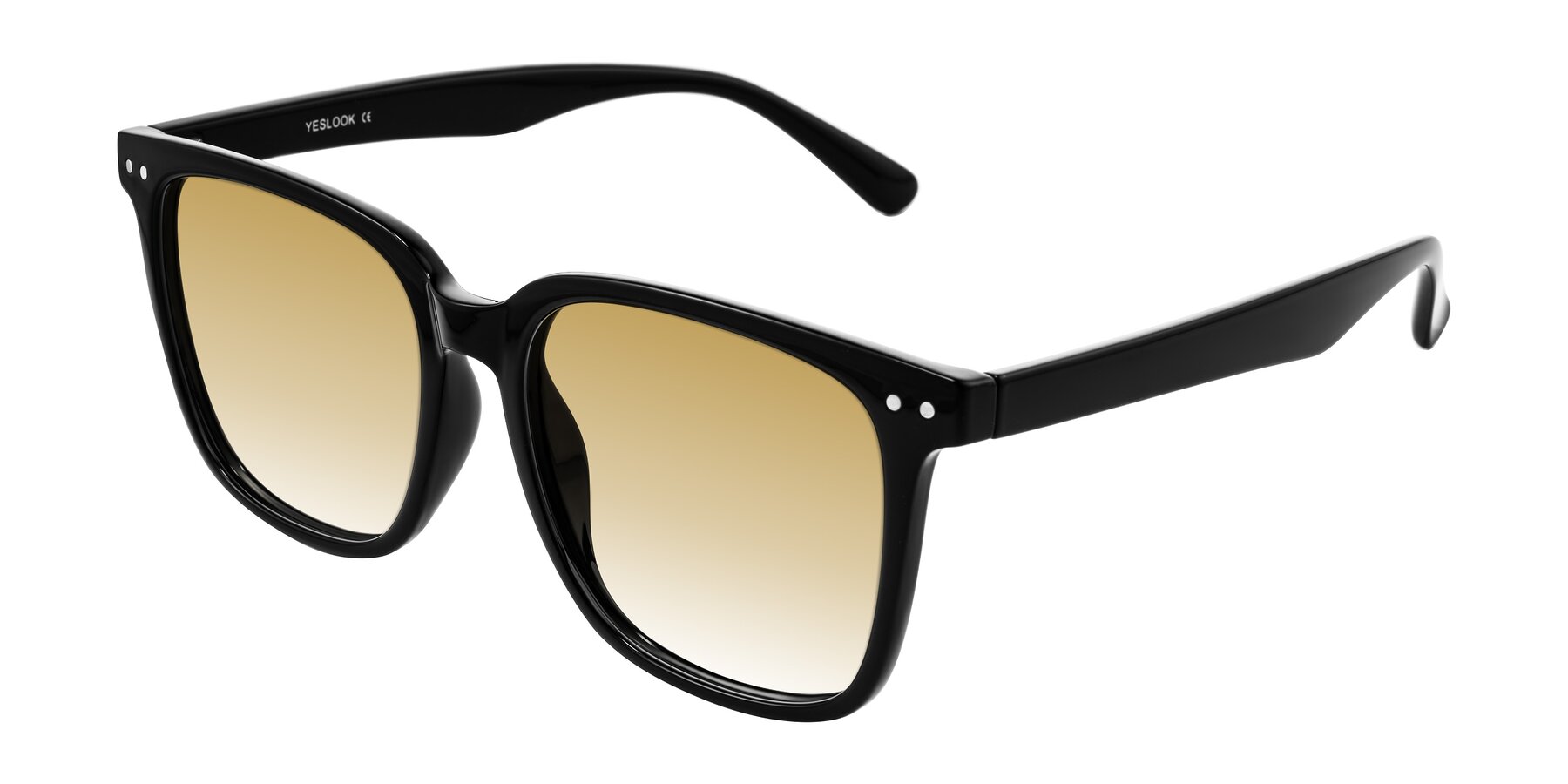 Angle of Arroyo in Black with Champagne Gradient Lenses