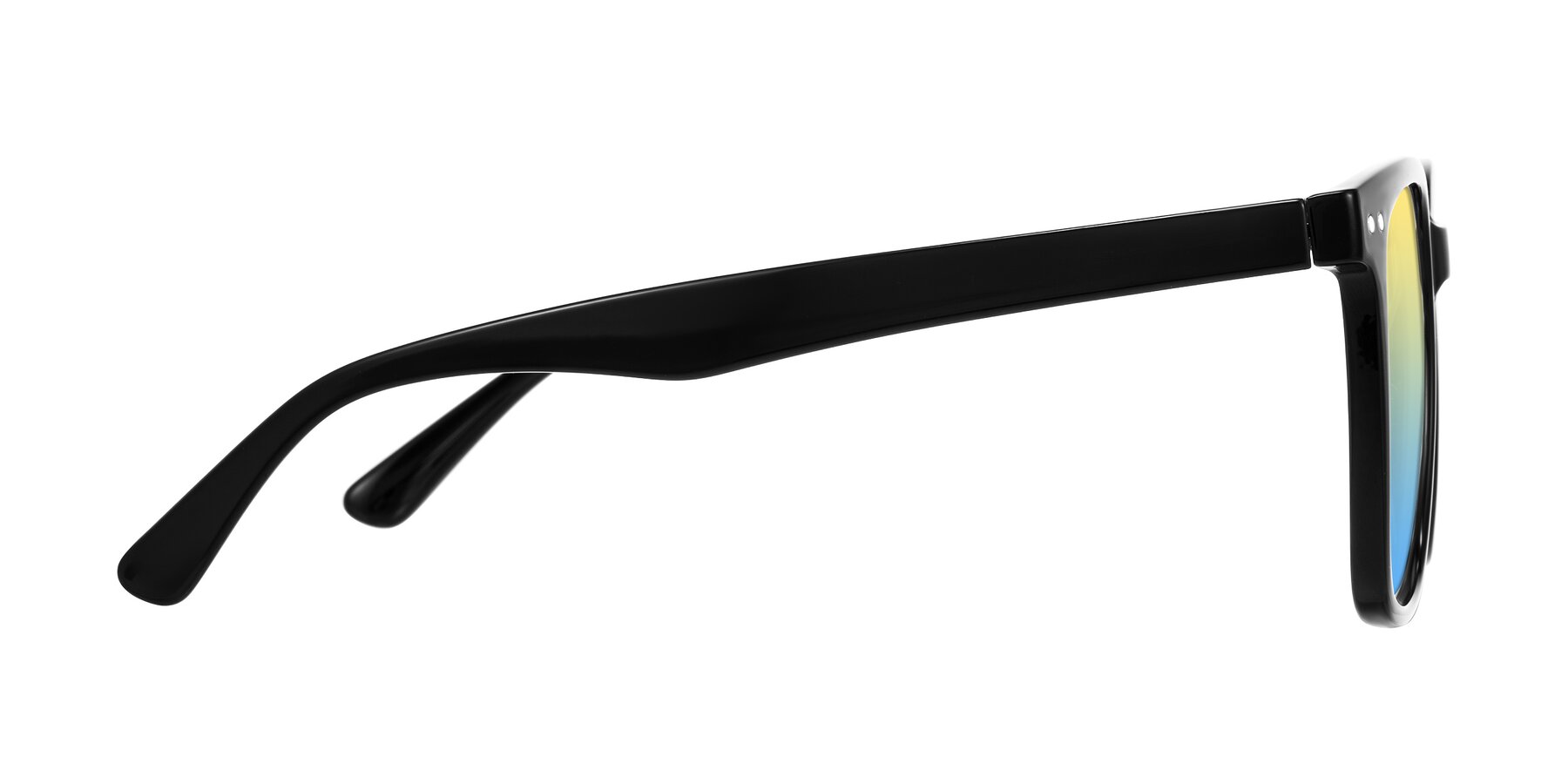 Side of Arroyo in Black with Yellow / Blue Gradient Lenses