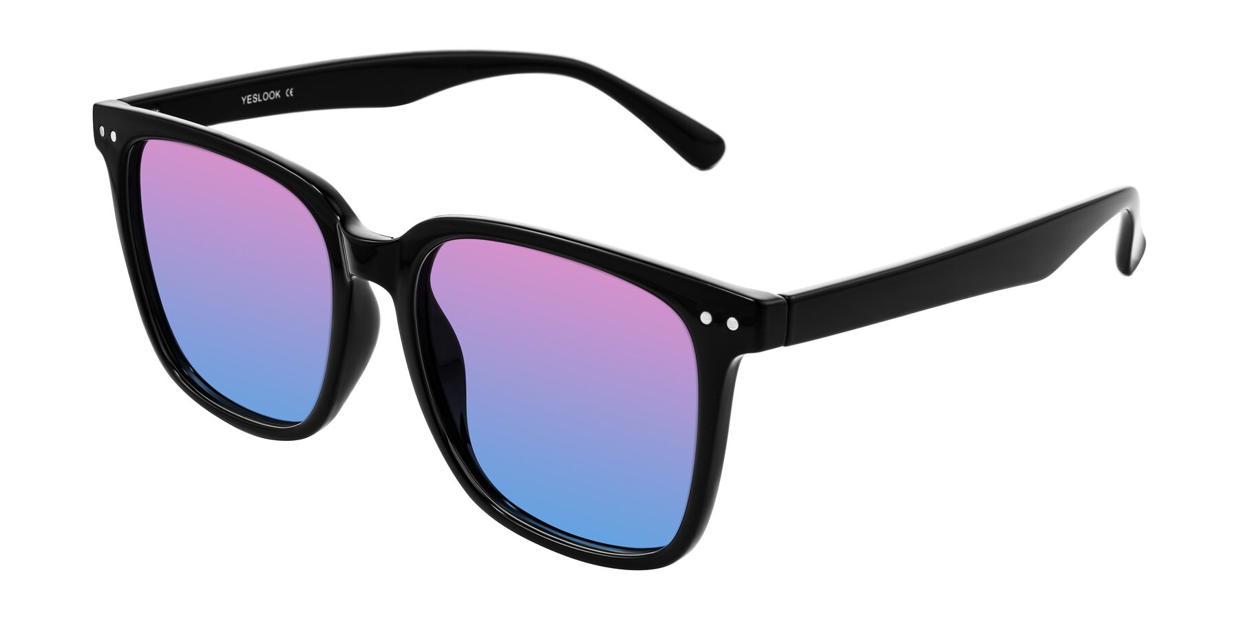 Angle of Arroyo in Black with Pink / Blue Gradient Lenses