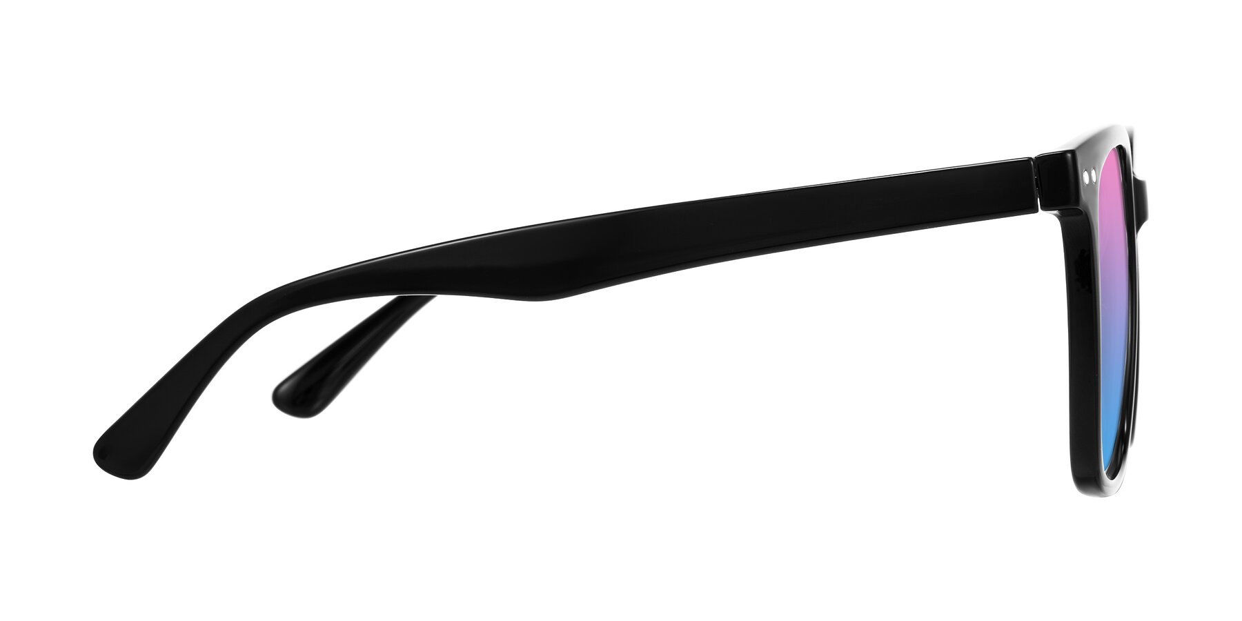 Side of Arroyo in Black with Pink / Blue Gradient Lenses