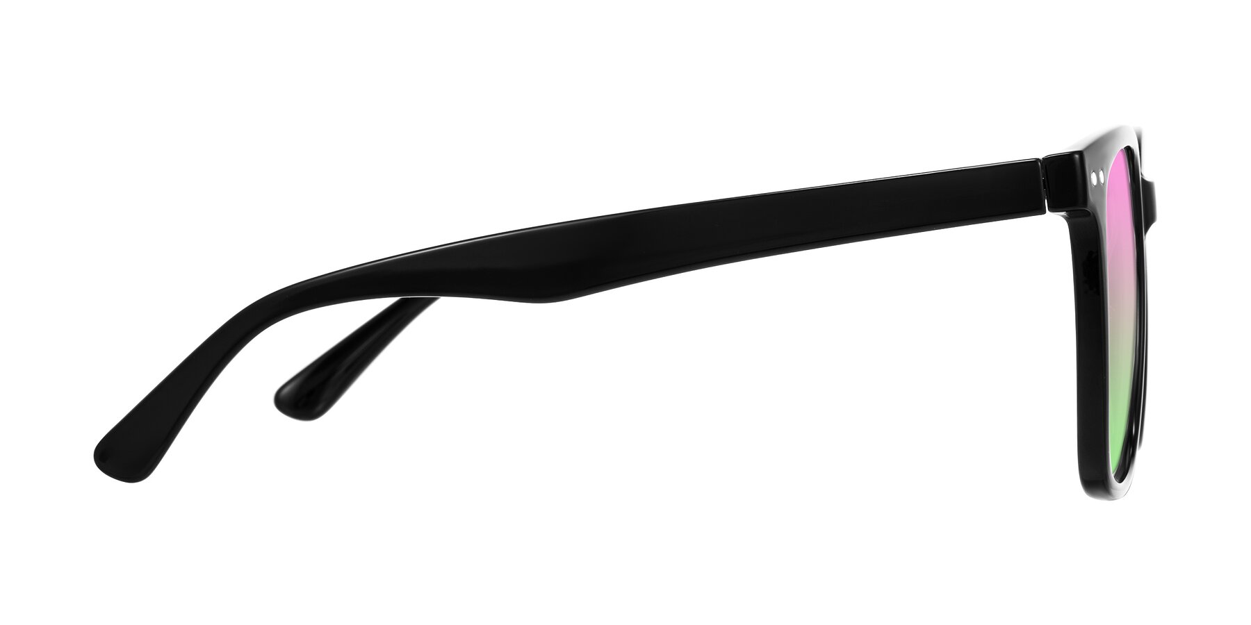 Side of Arroyo in Black with Pink / Green Gradient Lenses