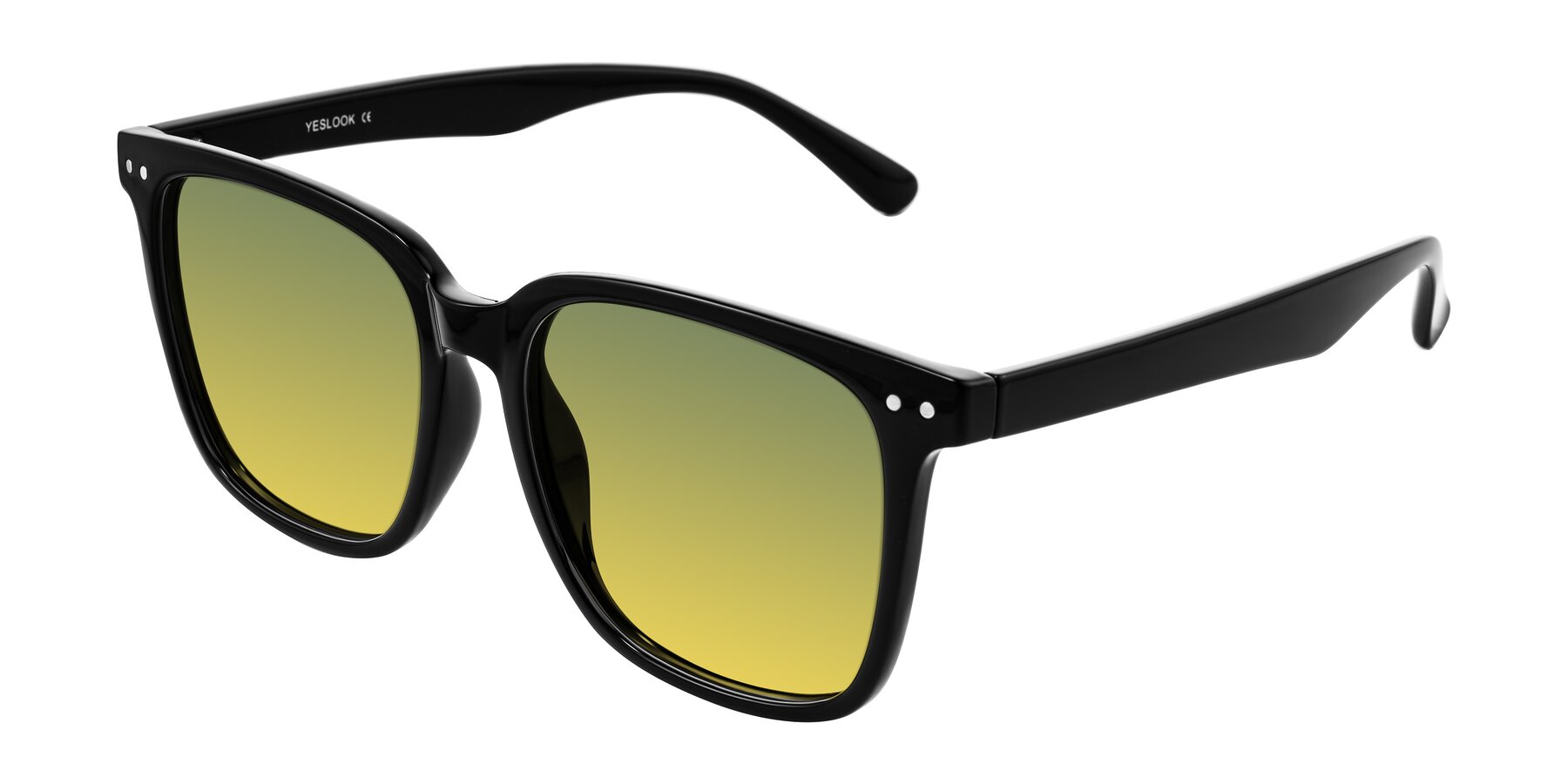 Angle of Arroyo in Black with Green / Yellow Gradient Lenses