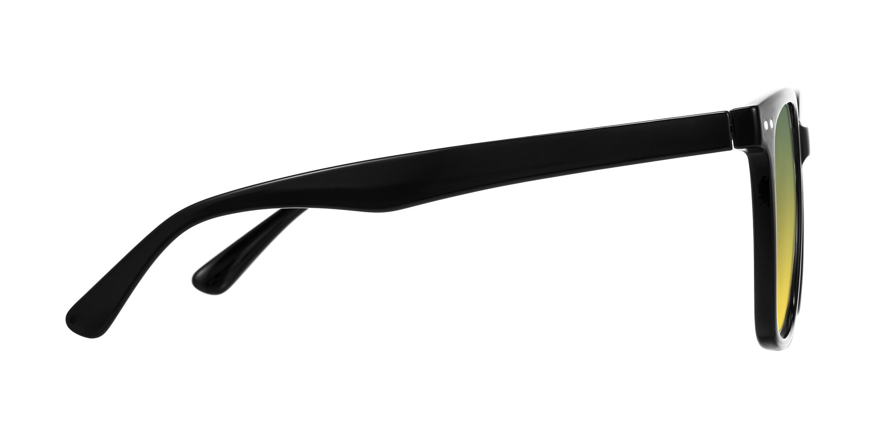Side of Arroyo in Black with Green / Yellow Gradient Lenses