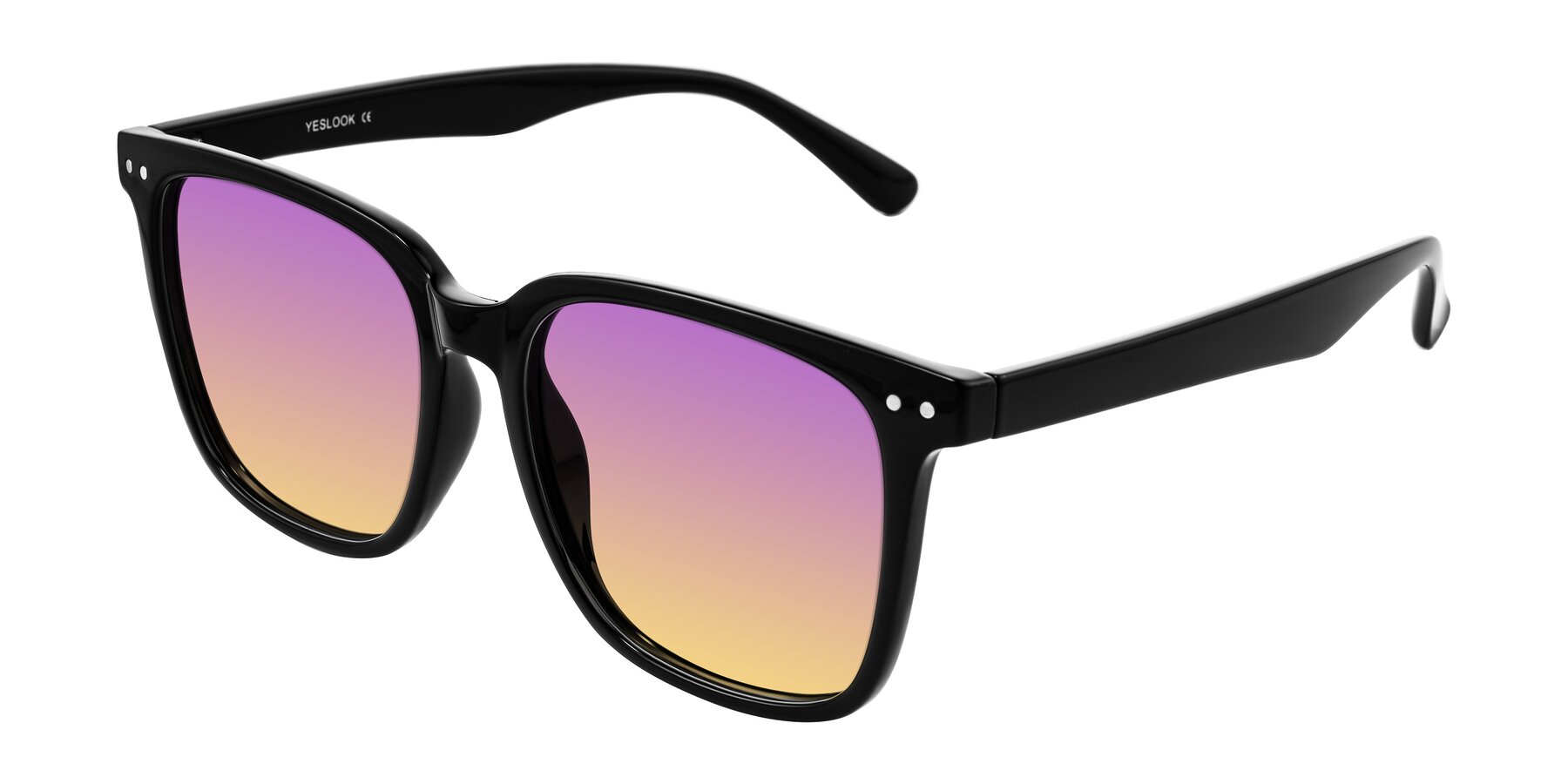 Angle of Arroyo in Black with Purple / Yellow Gradient Lenses