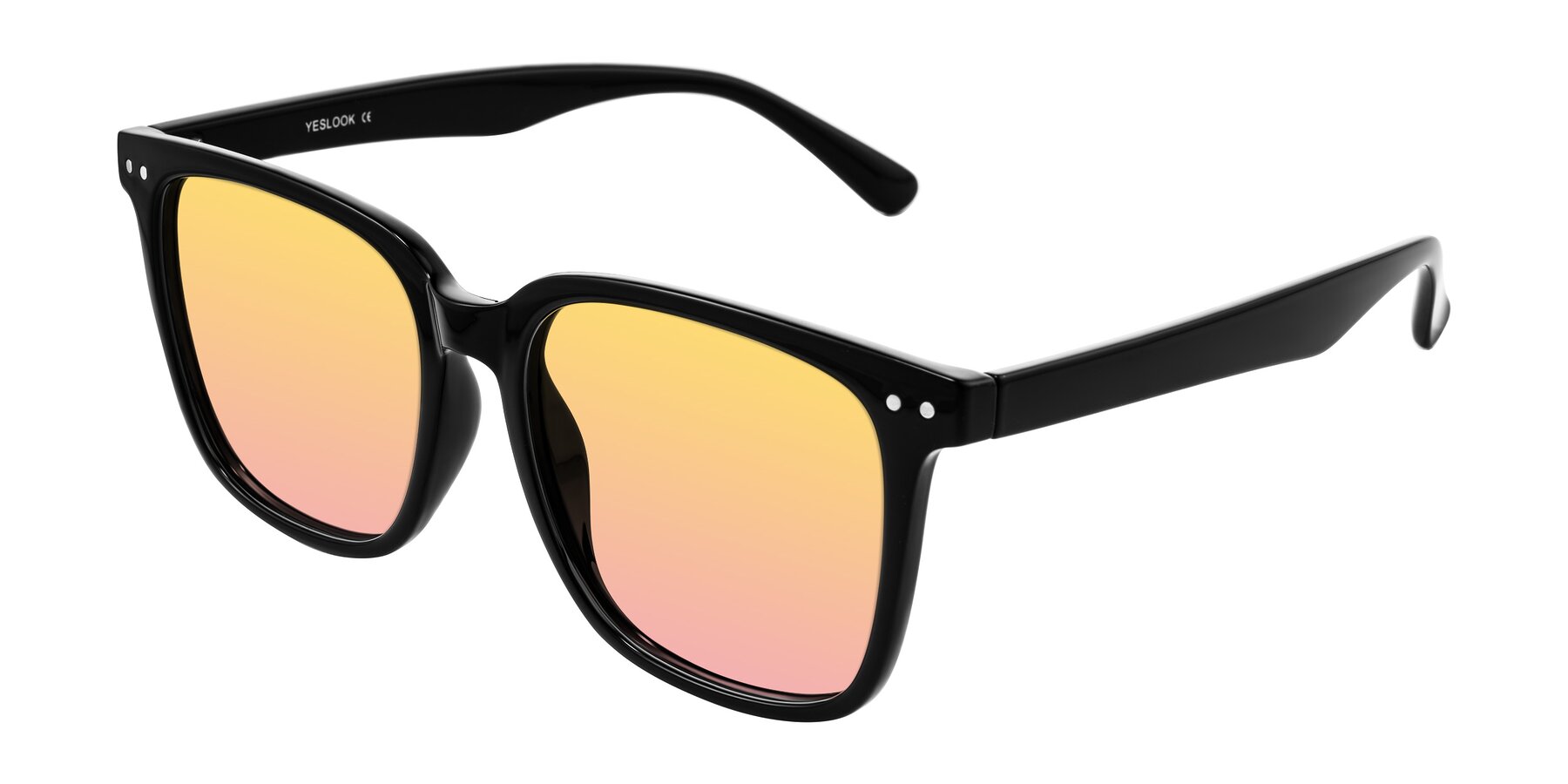 Angle of Arroyo in Black with Yellow / Pink Gradient Lenses