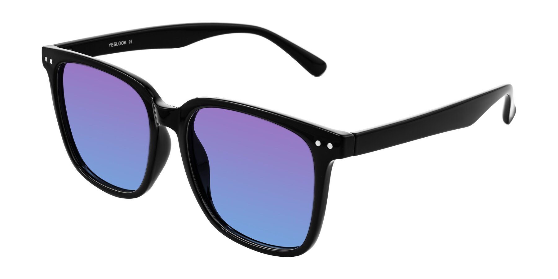 Angle of Arroyo in Black with Purple / Blue Gradient Lenses