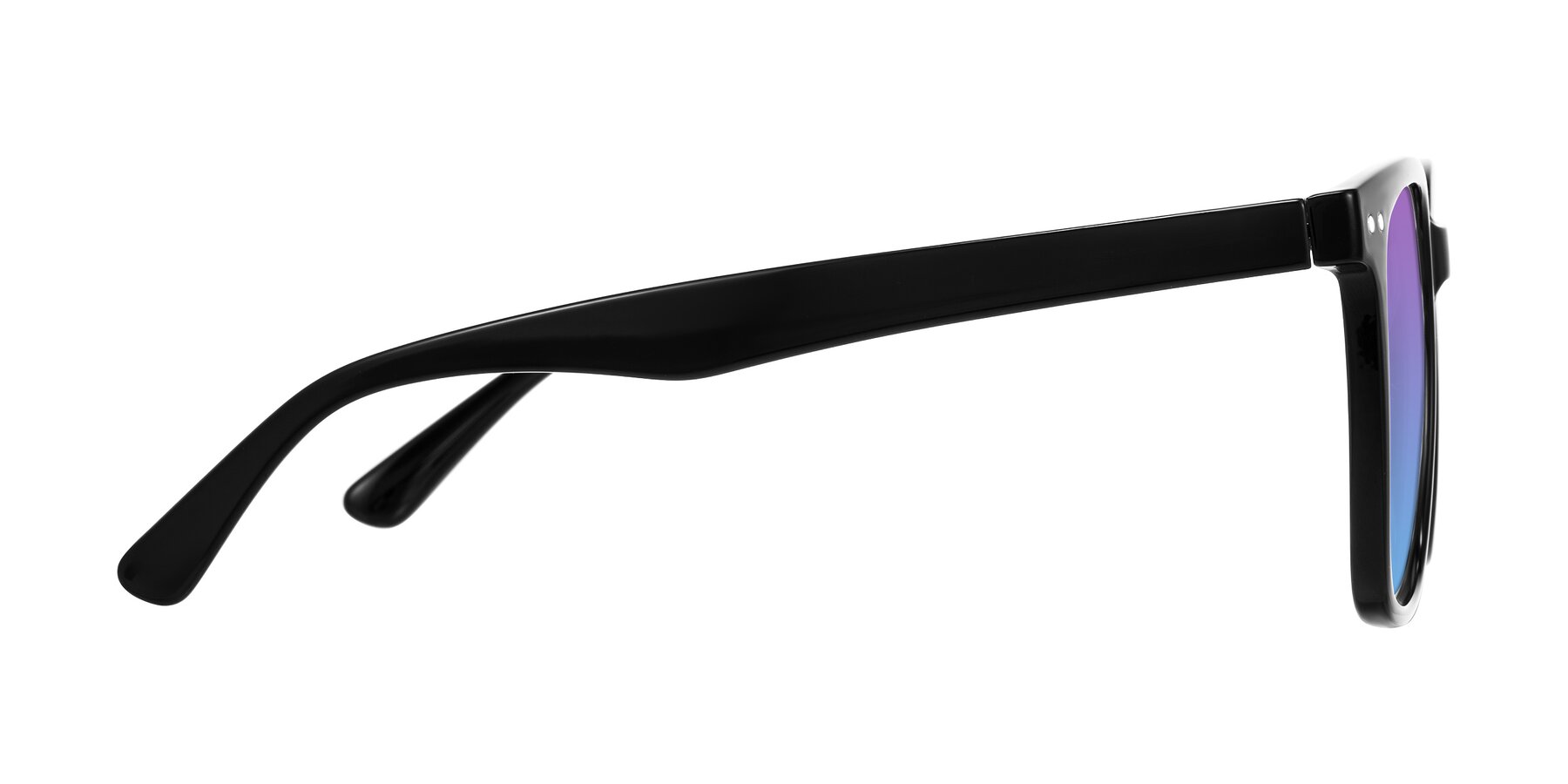 Side of Arroyo in Black with Purple / Blue Gradient Lenses