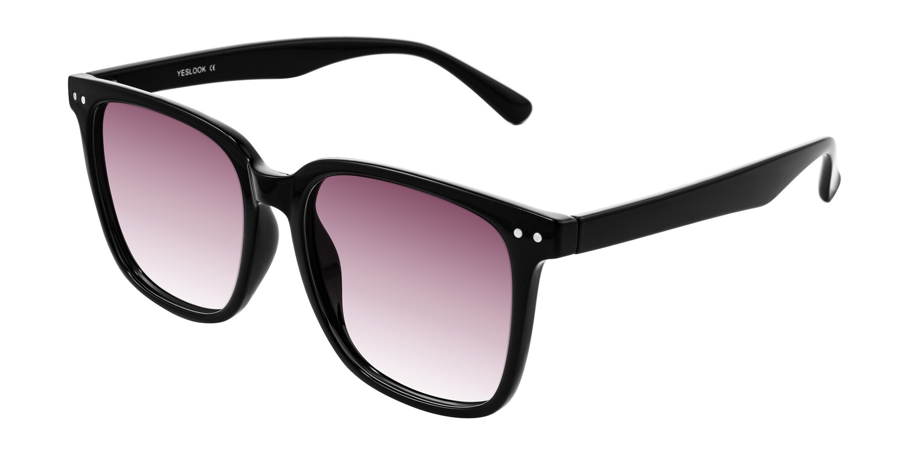 Angle of Arroyo in Black with Wine Gradient Lenses