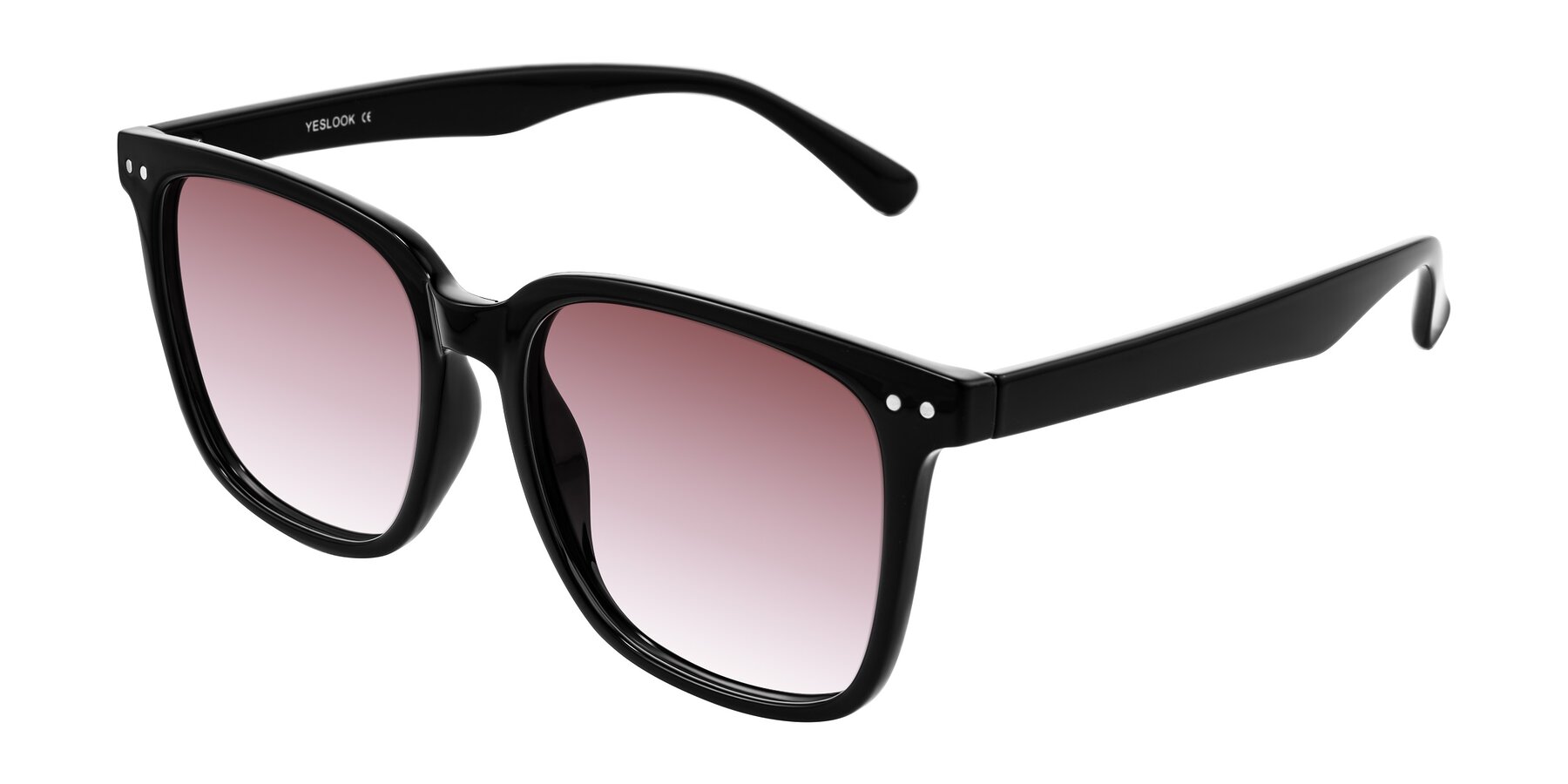 Angle of Arroyo in Black with Garnet Gradient Lenses