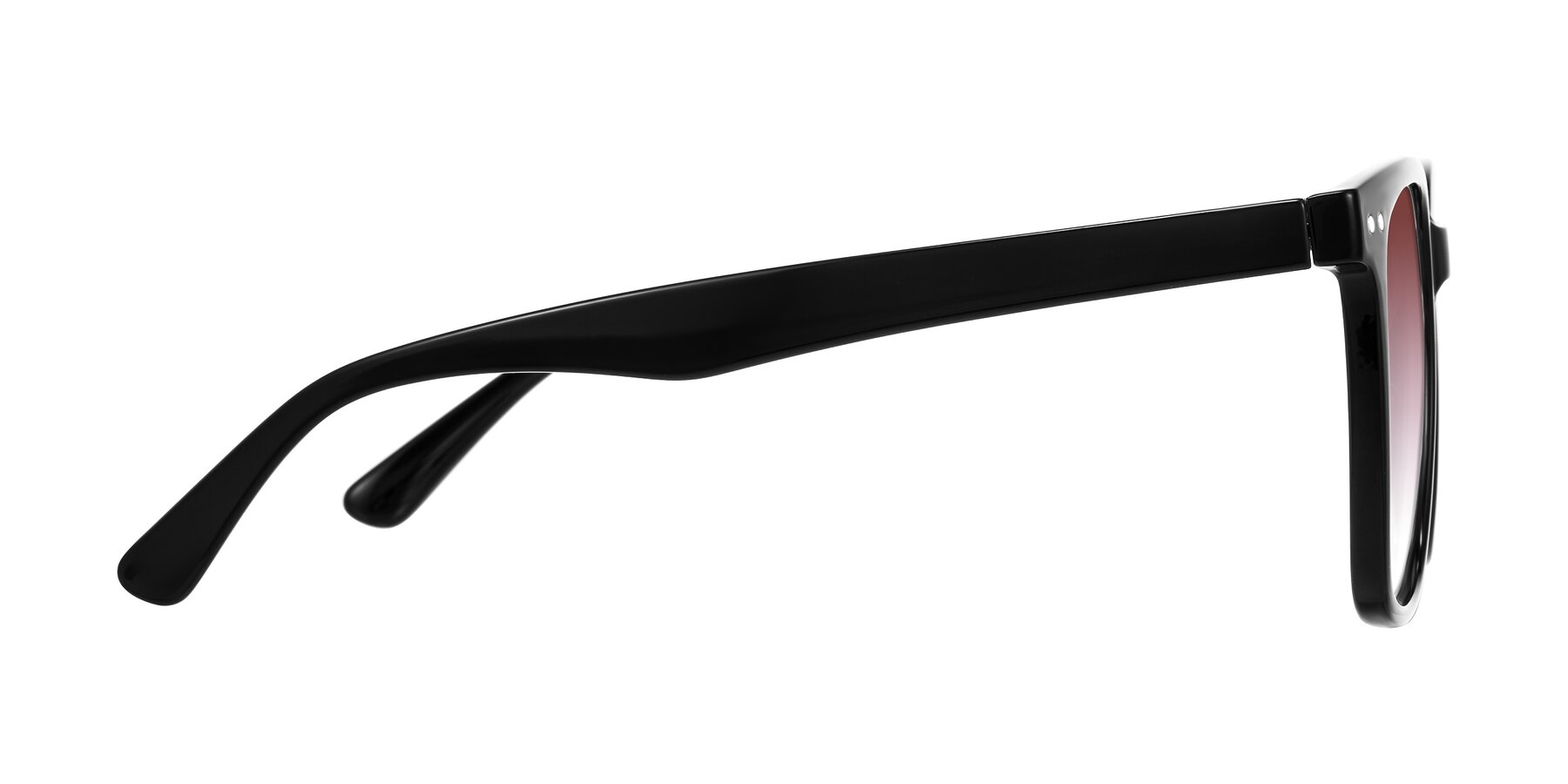 Side of Arroyo in Black with Garnet Gradient Lenses
