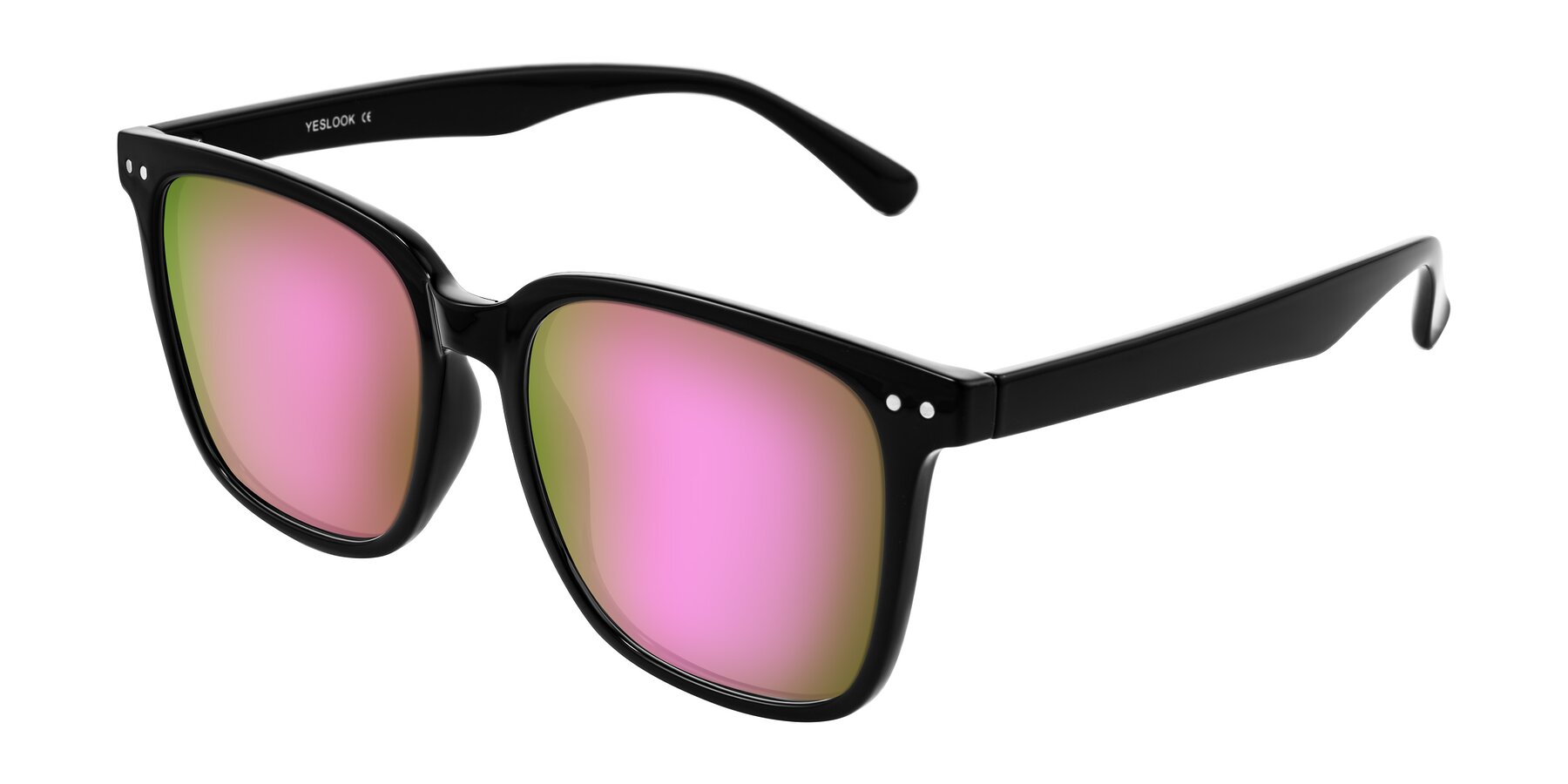 Angle of Arroyo in Black with Pink Mirrored Lenses